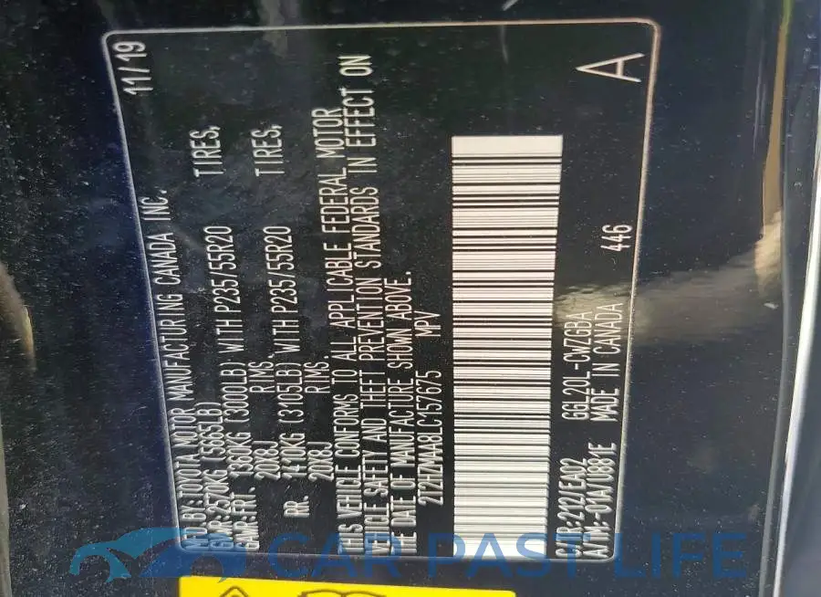 2T2HZMAA8LC157675# 13