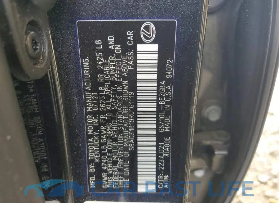 58ADZ1B19RU161119# 12