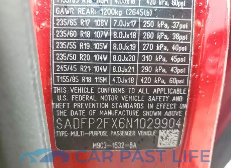 SADFP2FX6N1029904# 13