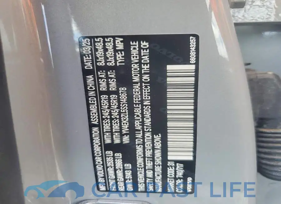 YV4EK3ZL5SS148678# 13