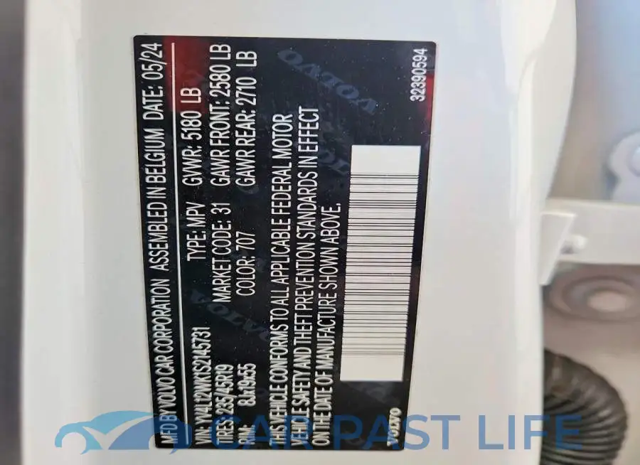 YV4L12WK1S2145731# 14