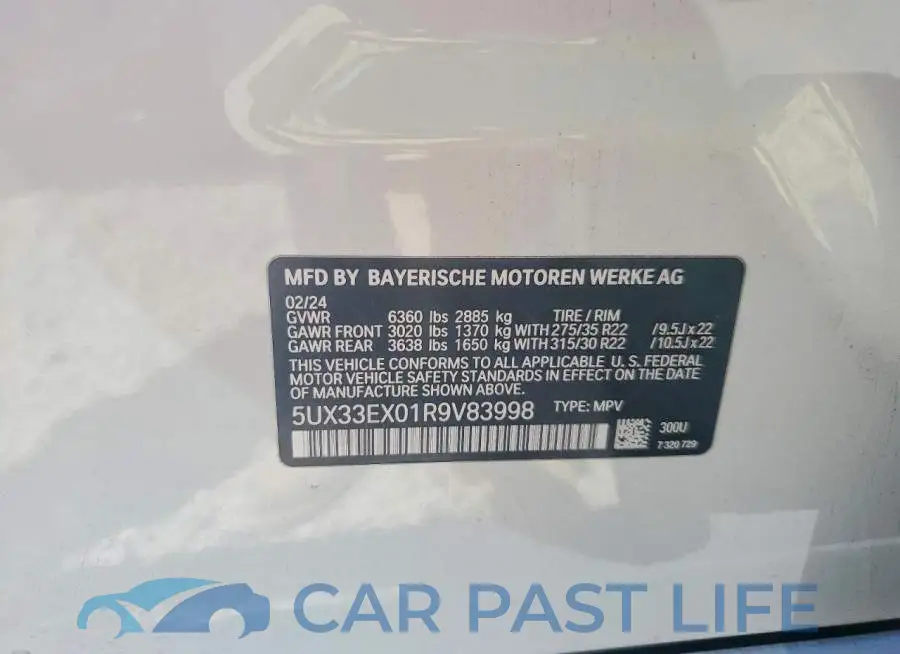 5UX33EX01R9V83998# 14