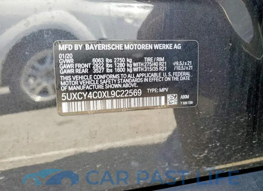 5UXCY4C0XL9C22569# 13