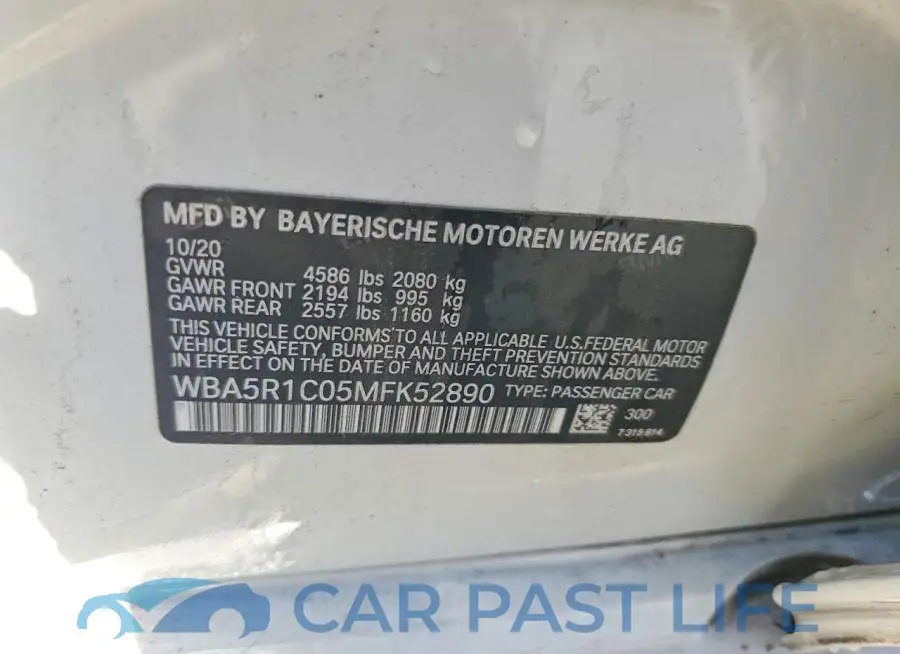 WBA5R1C05MFK52890# 12