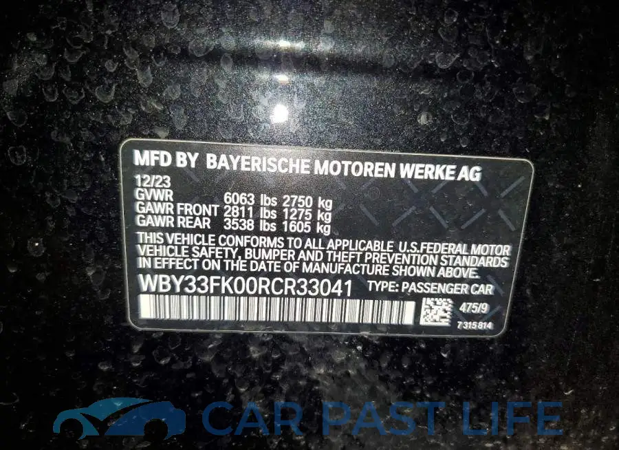 WBY33FK00RCR33041# 12
