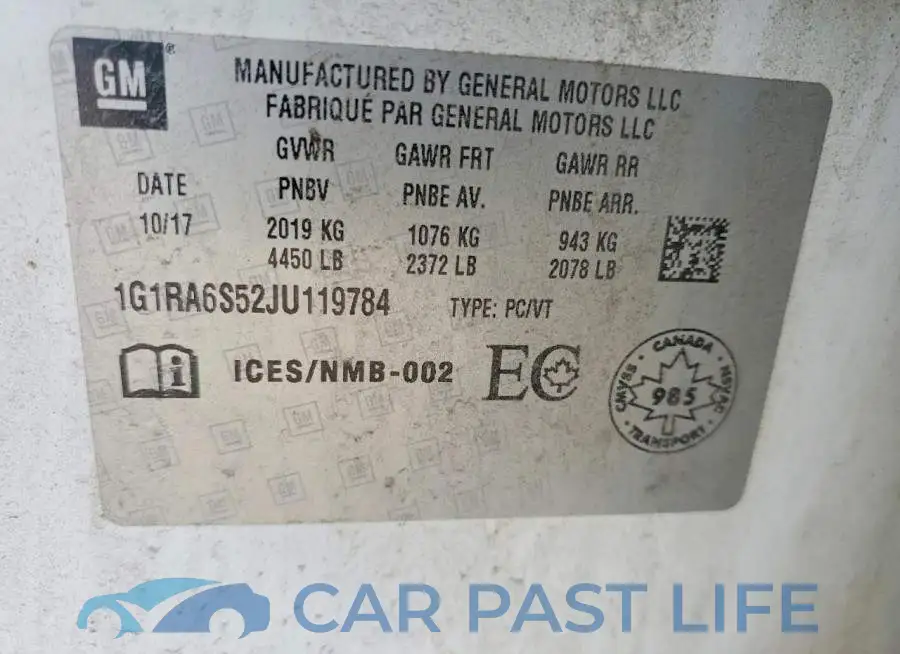 1G1RA6S52JU119784# 12