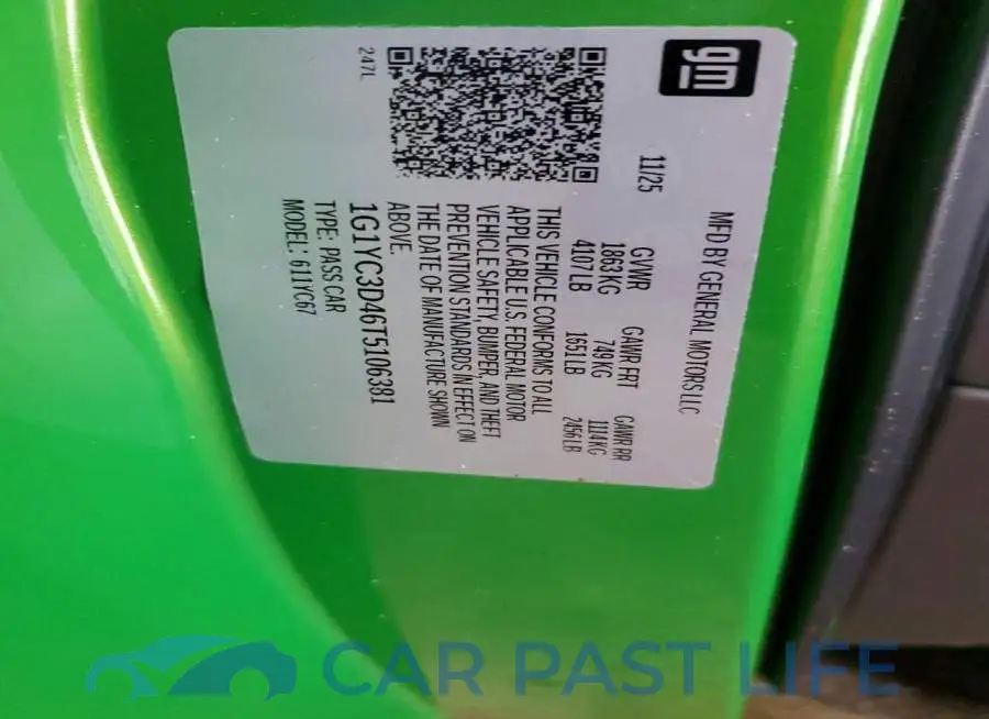 1G1YC3D46T5106381# 12
