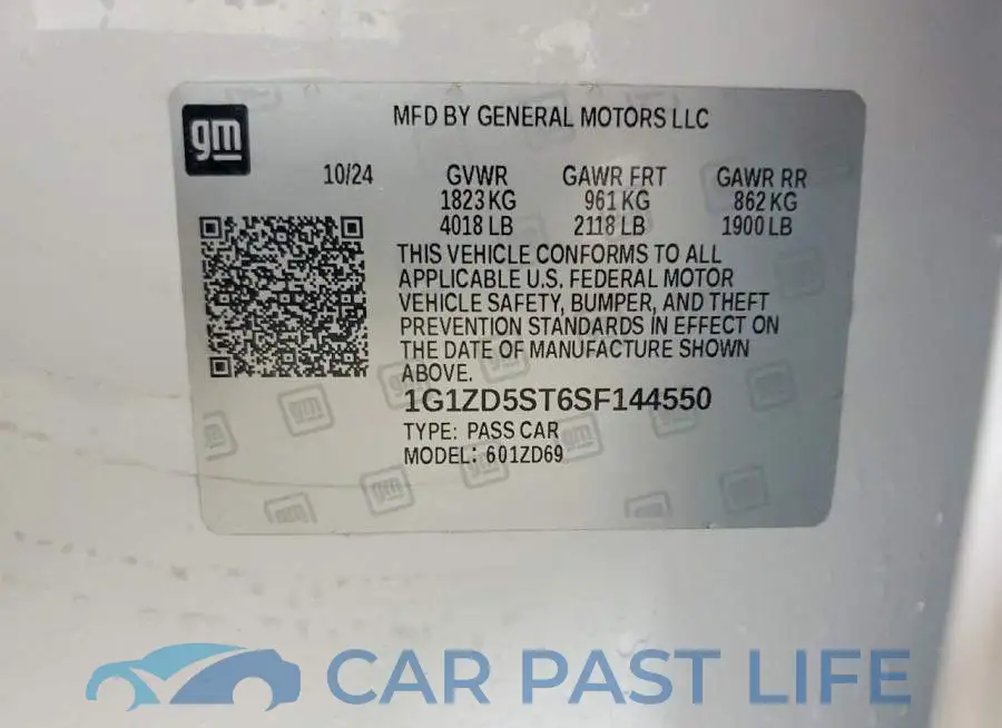 1G1ZD5ST6SF144550# 12