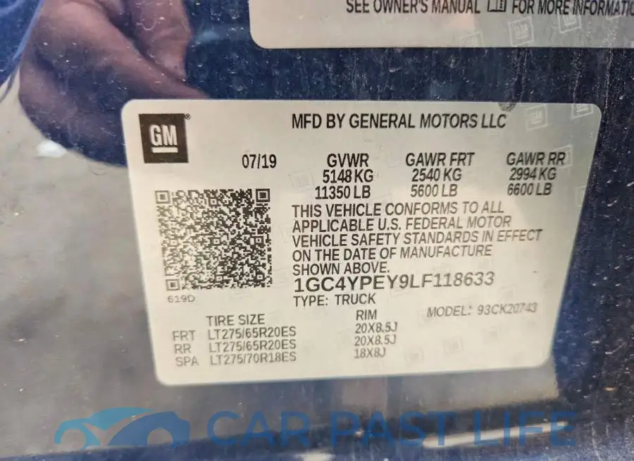 1GC4YPEY9LF118633# 13