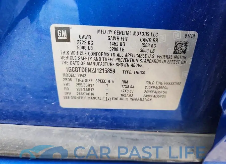 1GCGTDEN2J1215859# 12