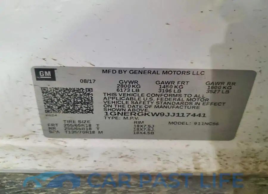 1GNERGKW9JJ117441# 13