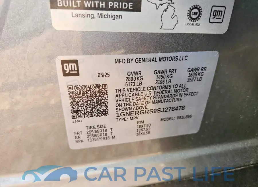 1GNERGRS9SJ276478# 13
