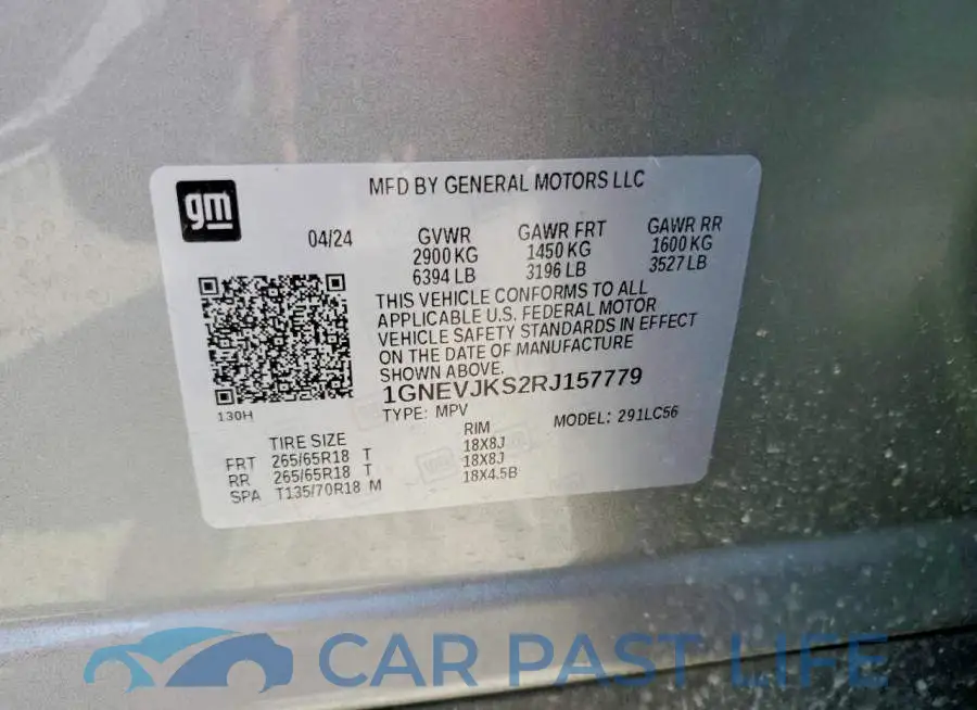 1GNEVJKS2RJ157779# 13
