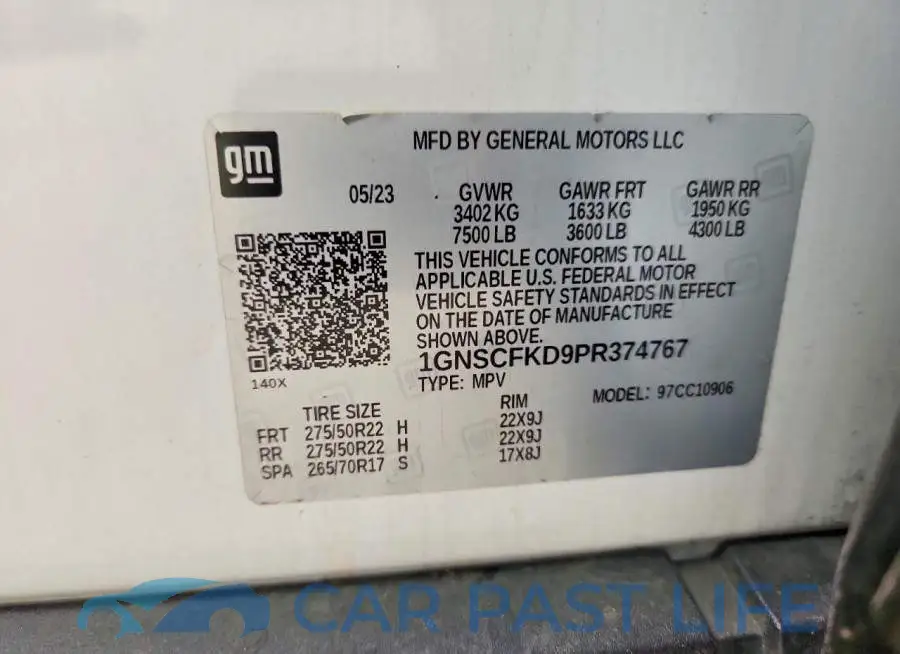 1GNSCFKD9PR374767# 14