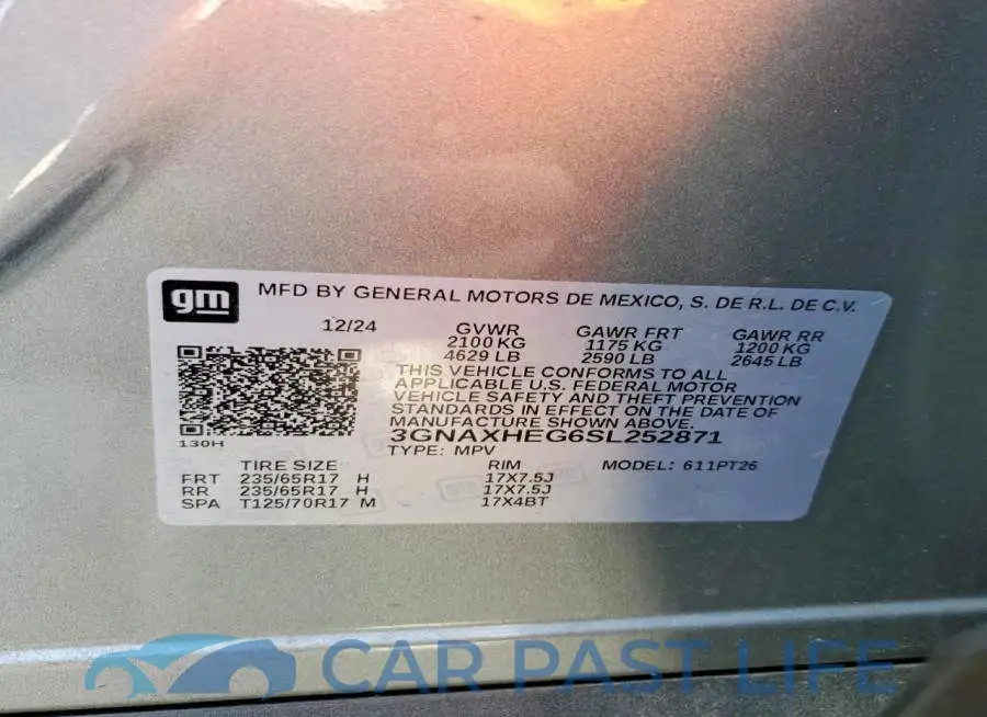 3GNAXHEG6SL252871# 13