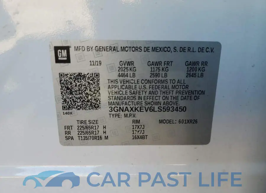 3GNAXKEV6LS593450# 13