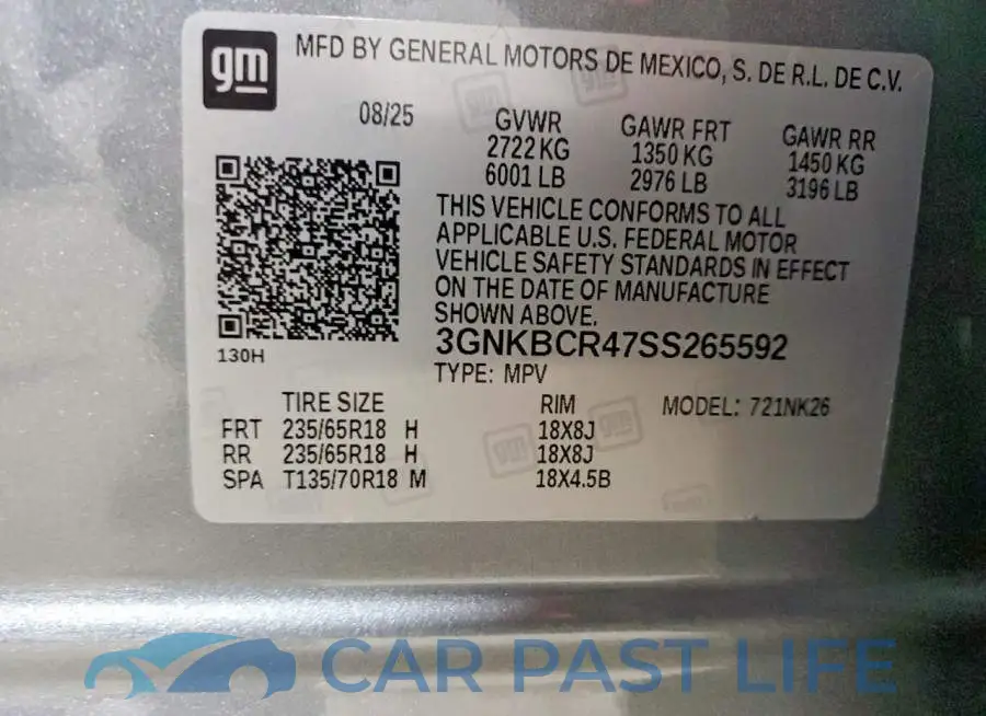 3GNKBCR47SS265592# 14