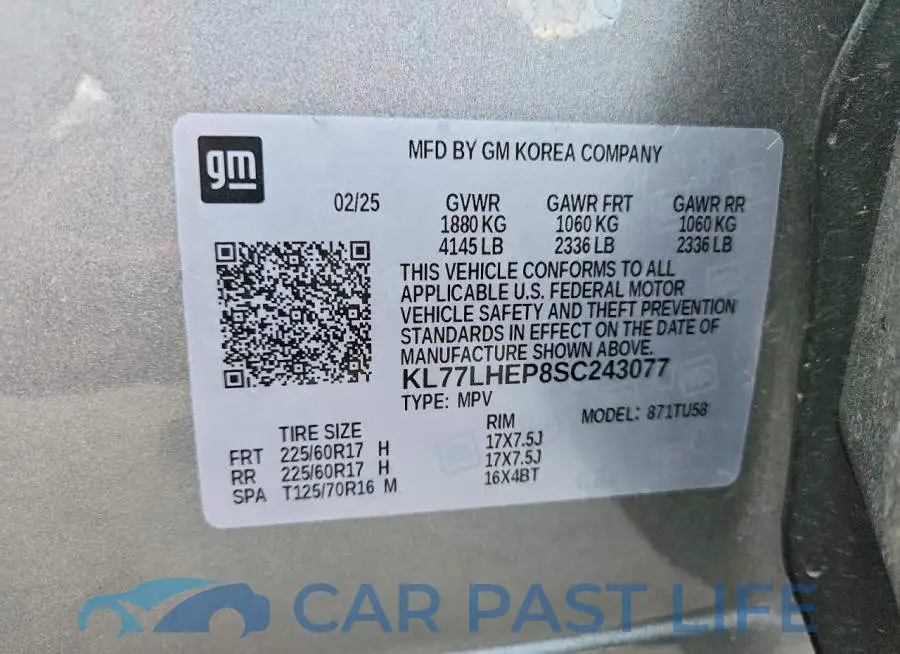 KL77LHEP8SC243077# 14