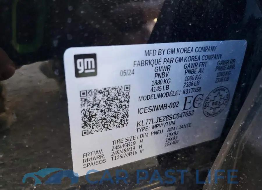 KL77LJE28SC047653# 13