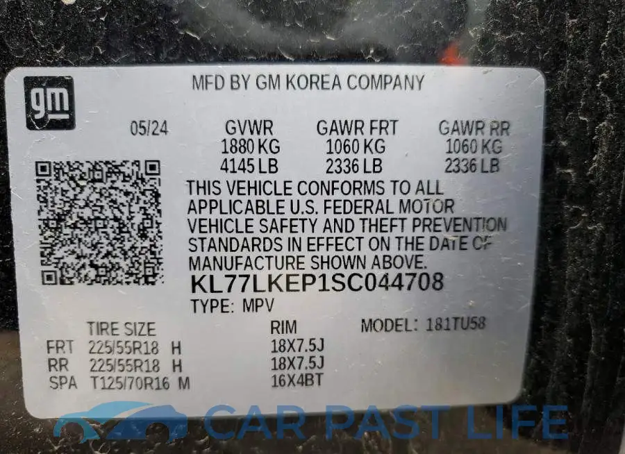 KL77LKEP1SC044708# 13