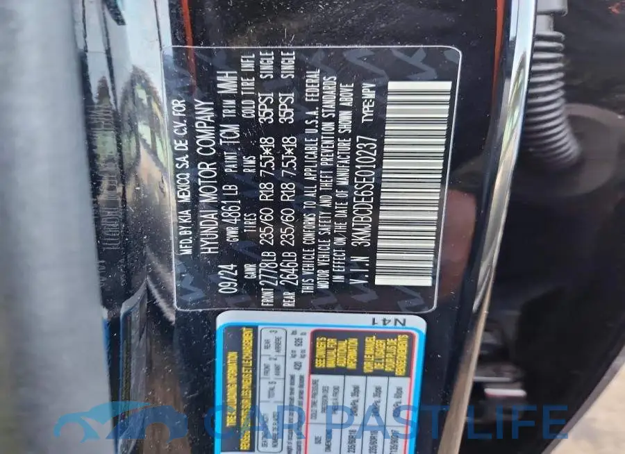 3KMJBCDE6SE010237# 13