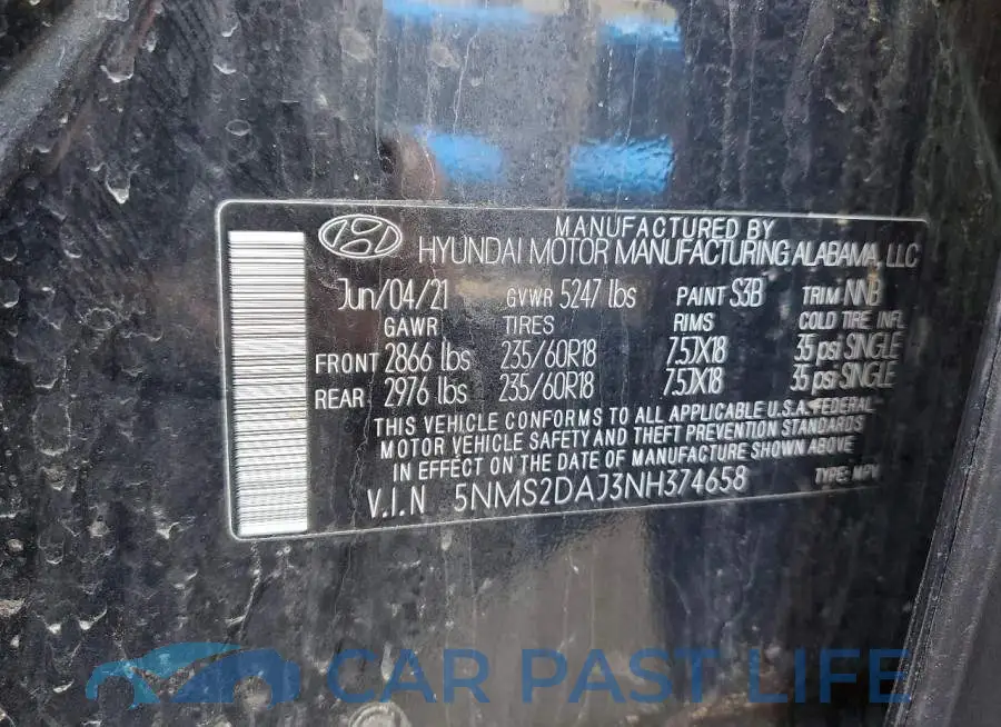 5NMS2DAJ3NH374658# 13