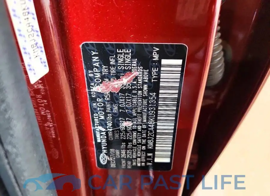 KM8J2CA48KU931354# 13