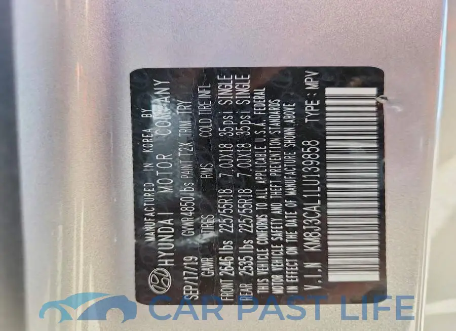 KM8J3CAL1LU139858# 13