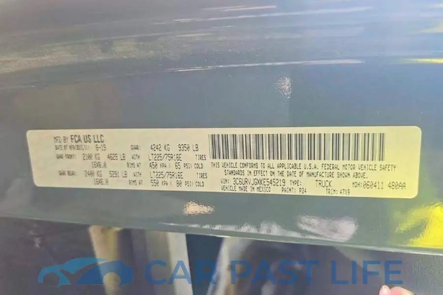 3C6URVJGXKE545219# 10