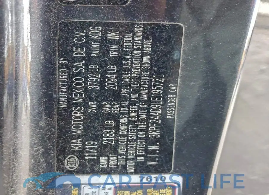 3KPF24AD9LE195721# 12