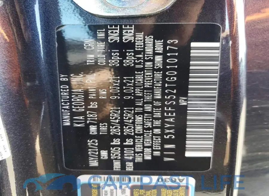 5XYAEFS52TG010173# 13
