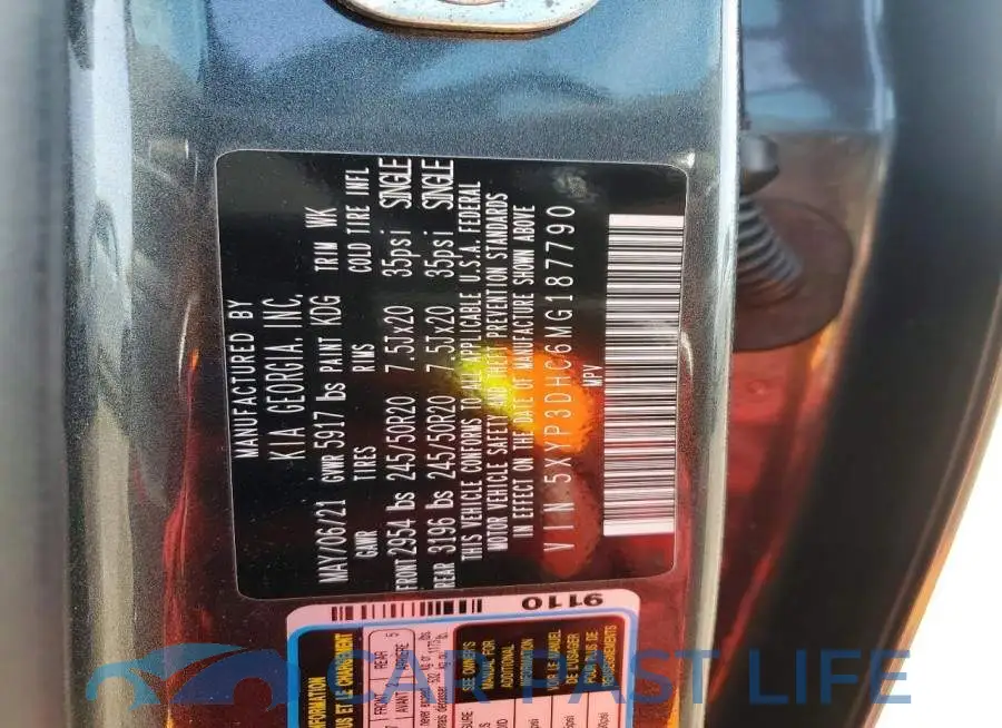 5XYP3DHC6MG187790# 13