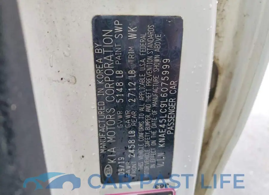 KNAE45LC9L6075999# 12