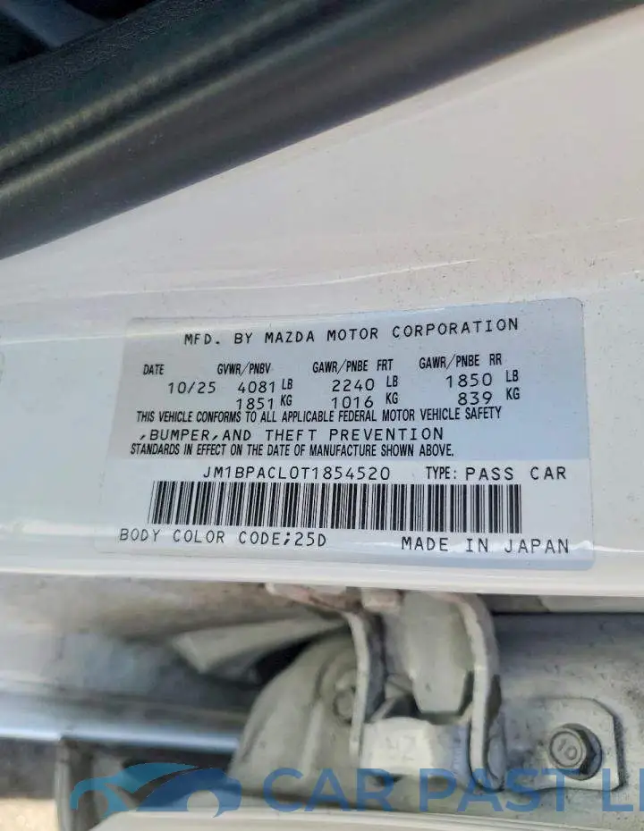 JM1BPACL0T1854520# 12