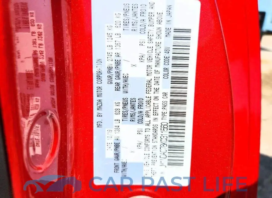 JM1NDAC78K0311560# 12