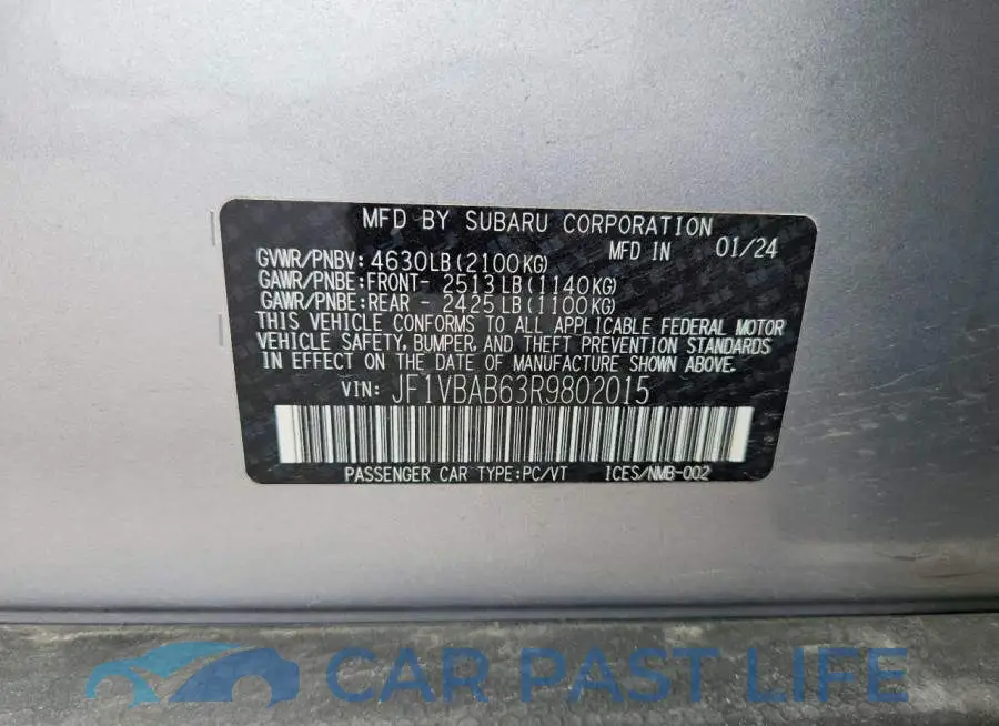 JF1VBAB63R9802015# 12