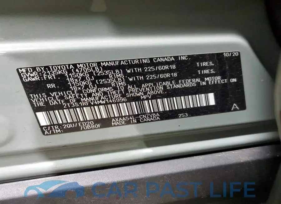 2T3S1RFV4MW146996# 13