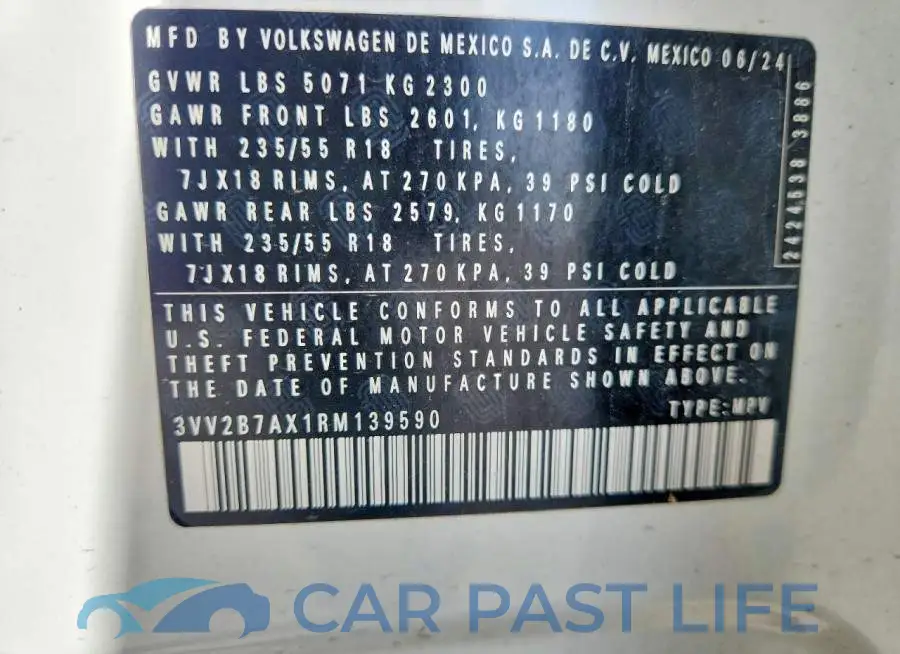 3VV2B7AX1RM139590# 14