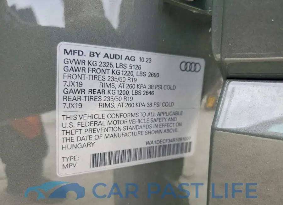 WA1DECF34R1051007# 14