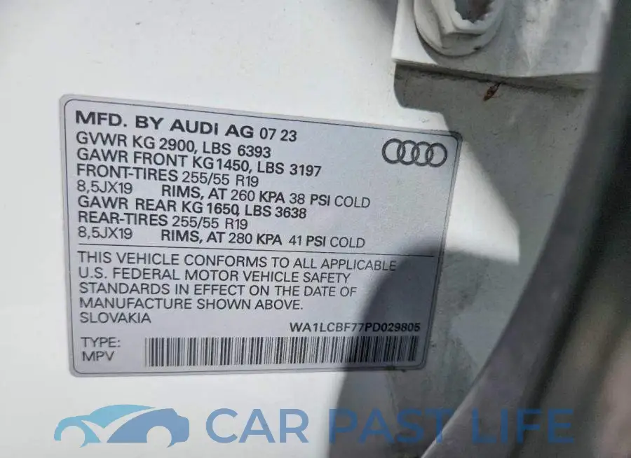WA1LCBF77PD029805# 13