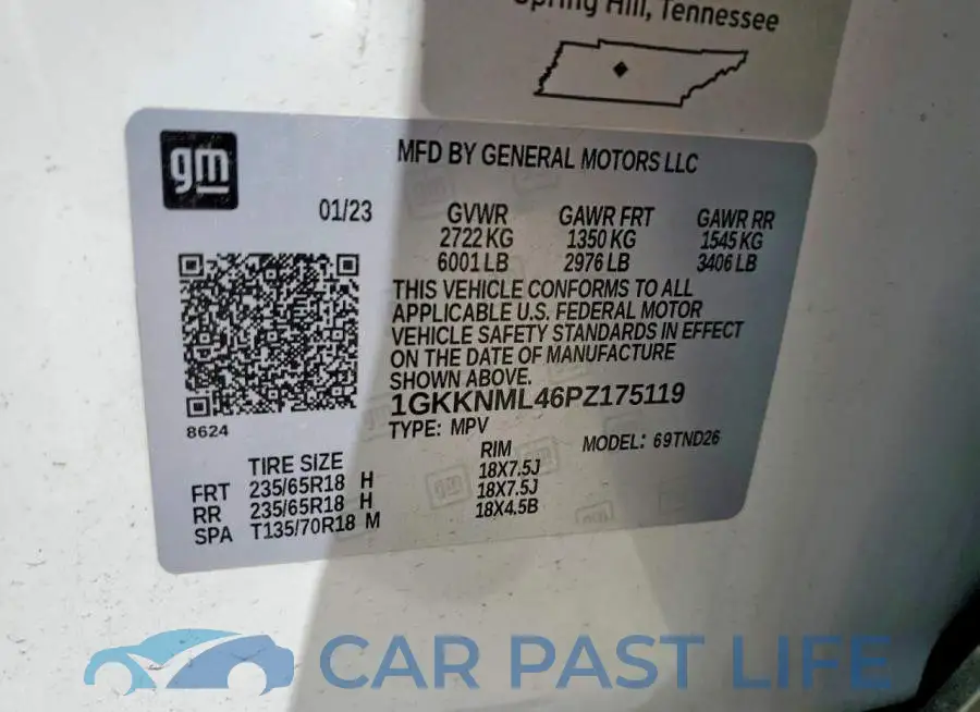 1GKKNML46PZ175119# 13