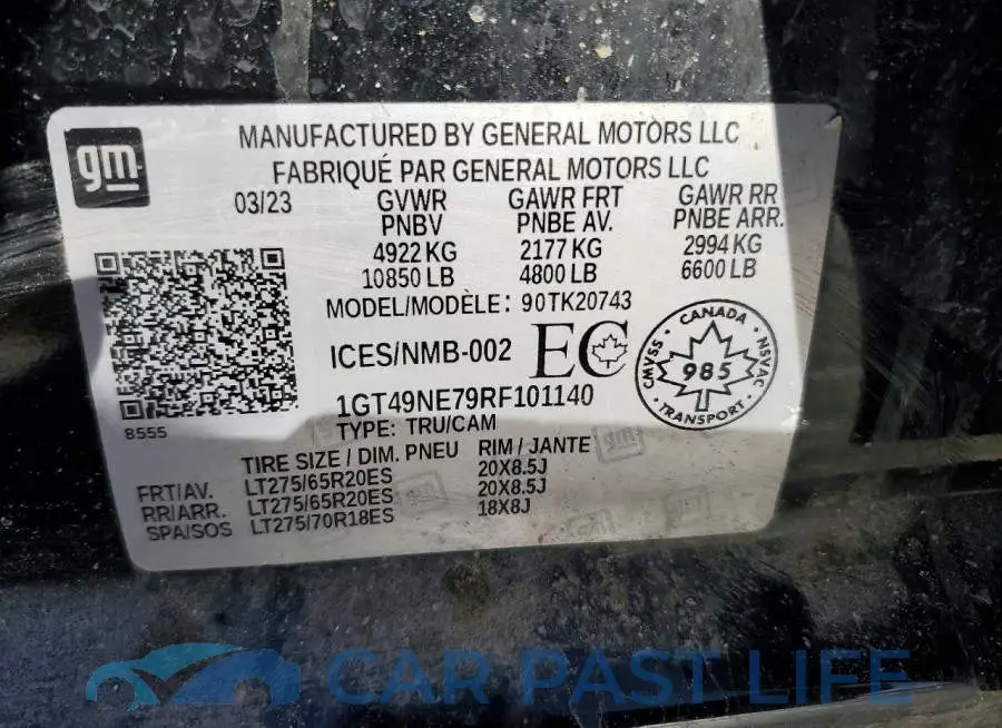 1GT49NE79RF101140# 12