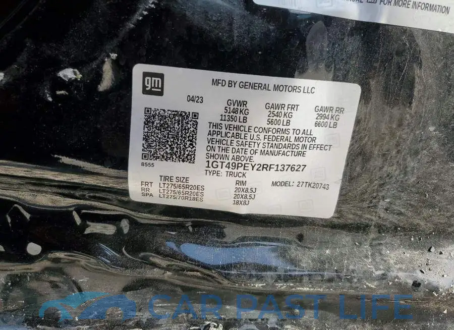 1GT49PEY2RF137627# 13