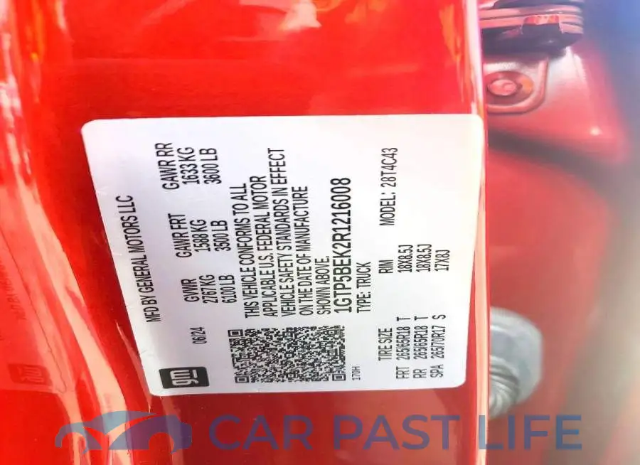 1GTP5BEK2R1216008# 12
