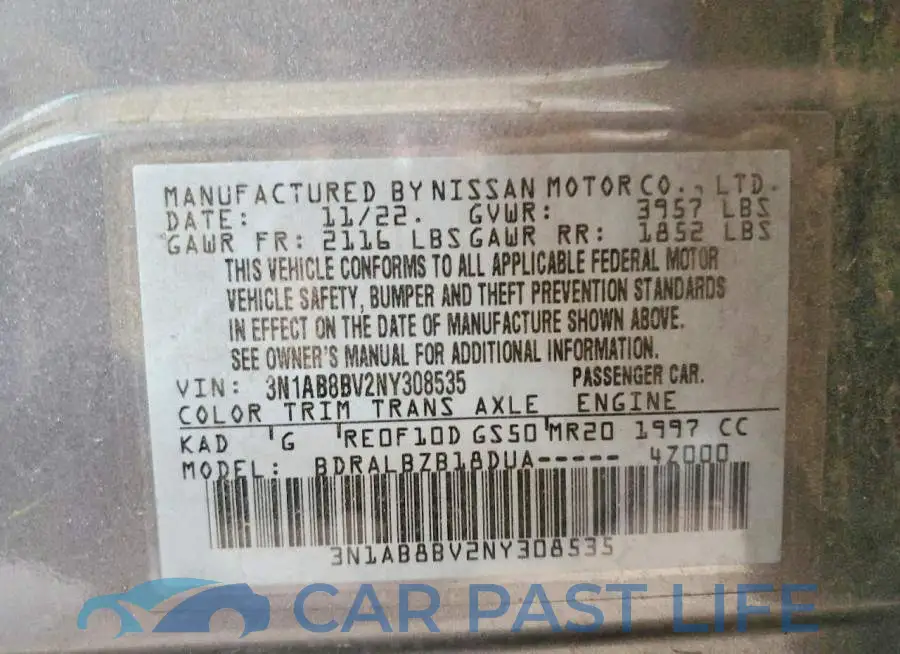3N1AB8BV2NY308535# 12