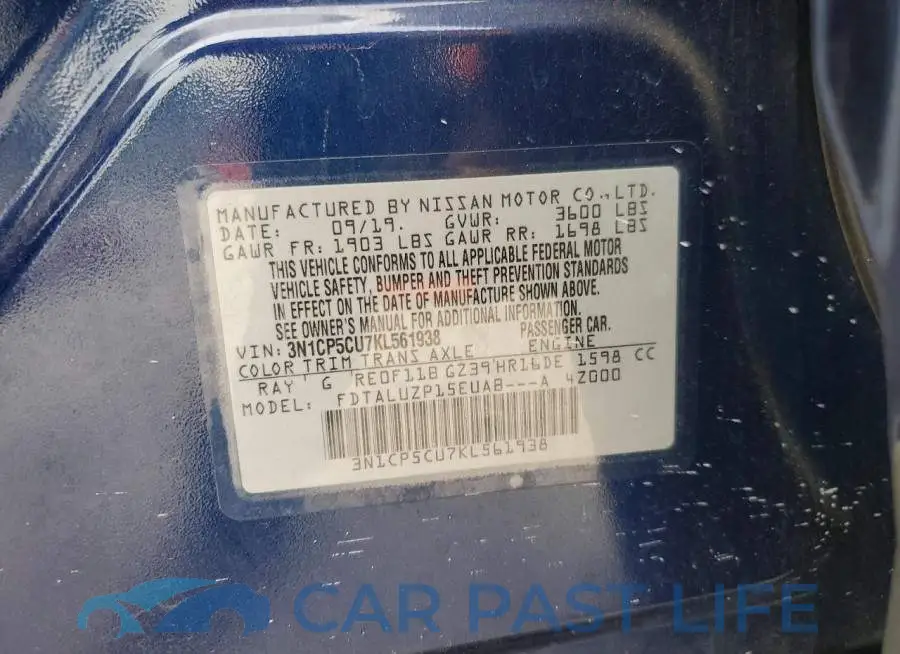 3N1CP5CU7KL561938# 13