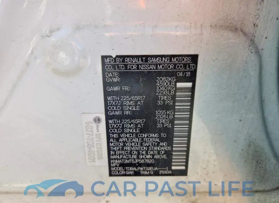 KNMAT2MT5JP587820# 12