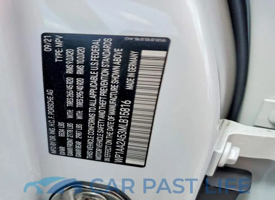 WP1AA2A53MLB15816# 13