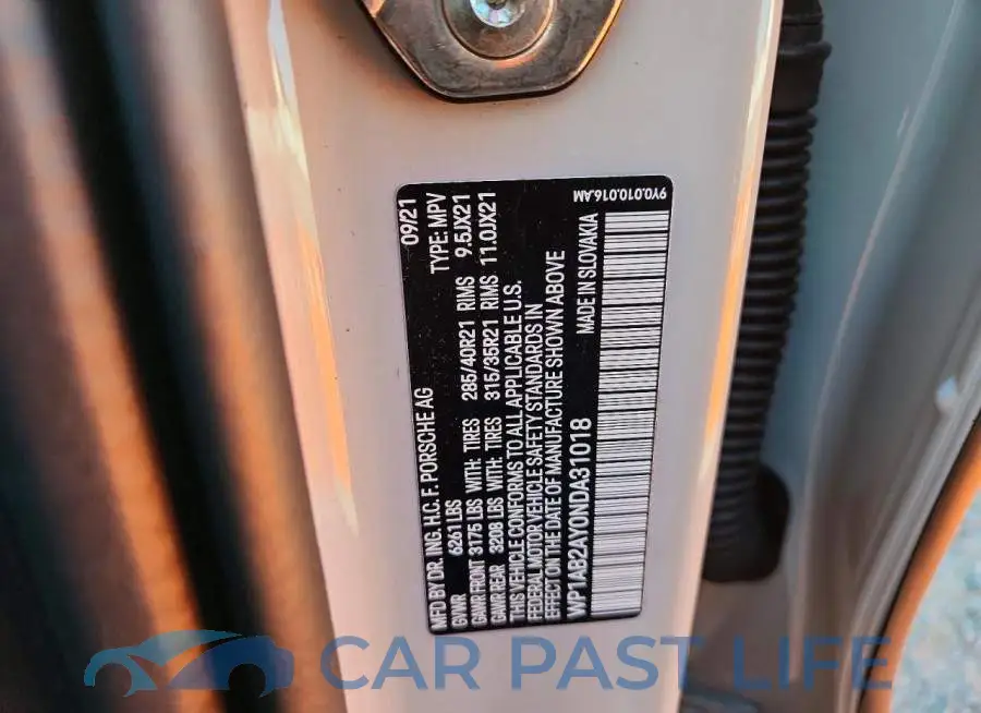 WP1AB2AY0NDA31018# 13