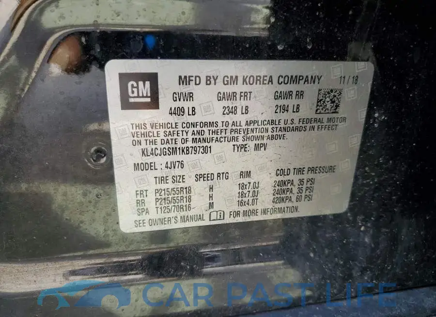 KL4CJGSM1KB797301# 13